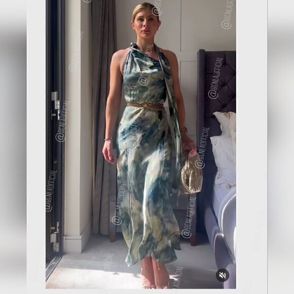 Bloggers fav ZARA LIMITED EDITION PRINTED DRESS MULTICOLORED HAND PAINTED NWT - Picture 11 of 16